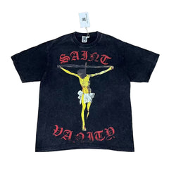 Saint Vanity Crucified Tee Washed Brown