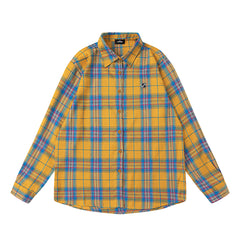 Street Ace WE11DONE Yellow Plaid Long‑Sleeve Shirt