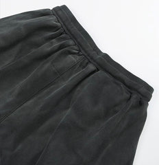 RRR123 Rivington 123 Pink Print Washed Raw‑Edge Sweat Shorts