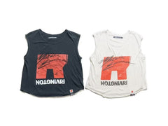 RRR123 Rivington Big‑R Signature Print Oversized Tank Top