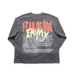 RRR123 Fear Of God Enemy 123 Graphic Oversized L/S Tee