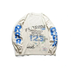 RRR123 Florida Vice Is Nice 123‑05 Oversized Graphic Long‑Sleeve Tee