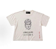 Play Hollywood Hand‑Drawn Portrait Slogan Vintage Cropped Tee