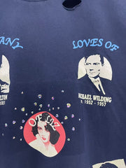 Play Hollywood The Many Loves Of Liz Portrait‑Print Distressed Cropped Tee