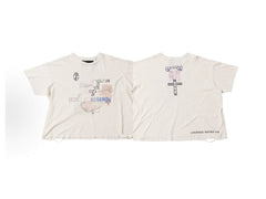 Play Hollywood American Legends Cross Print Vintage Cropped Tee