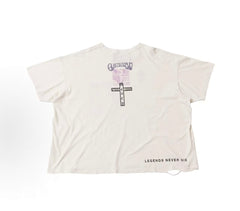 Play Hollywood American Legends Cross Print Vintage Cropped Tee