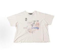 Play Hollywood American Legends Cross Print Vintage Cropped Tee