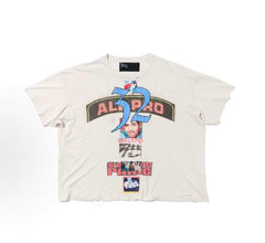 Play Hollywood OJ‑MANSON 32 ALL‑PRO Portrait Print Distressed Cropped Tee