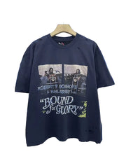 Play Hollywood Bound For Glory Biker Print Distressed Cropped Tee