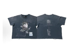 Play Hollywood Maidstone Double‑Sided Collage Print Distressed Cropped Tee