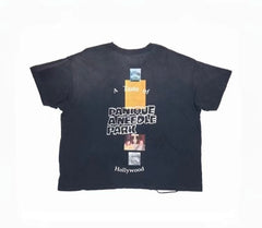 Play Hollywood Panique A Needle Park Double‑Print Vintage Cropped Tee