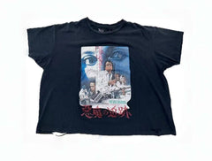 Play Hollywood Devil Chase Vintage Movie Poster Distressed Cropped Tee