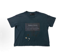 Play Hollywood Rodney Harvey Memorial Portrait Print Distressed Cropped Tee