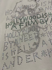 Play Hollywood Scorpio Rising Collage Print Distressed Cropped Tee