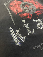 Play Hollywood Kiari Dark Skull Chapel Print Distressed Cropped Tee