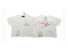 Play Hollywood Sunset Boulevard Double‑Print Distressed Cropped Tee