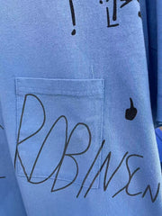 Play Hollywood Bruce Robinson Tape Print Distressed Cropped Tee
