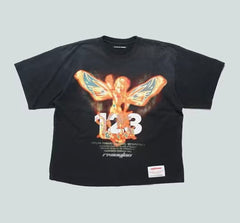 RRR123 Rivington Metanoia Flame‑Angel 123 Oversized Graphic Tee