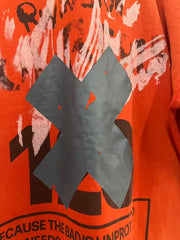 RRR123 Rivington Drip‑Eye 123 Oversized Orange Graphic Short‑Sleeve Tee