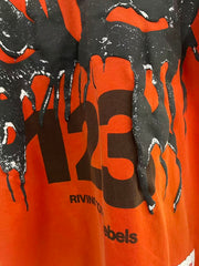 RRR123 Rivington Drip‑Eye 123 Oversized Orange Graphic Short‑Sleeve Tee