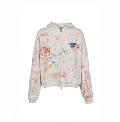 Play Hollywood Graffiti Print Hoodie