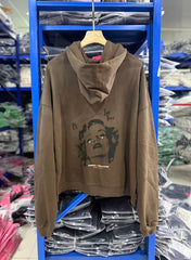 Play Hollywood Black Madonna Portrait Hoodie