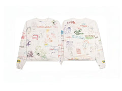 Play Hollywood Full‑Print Sketch Crewneck Sweatshirt