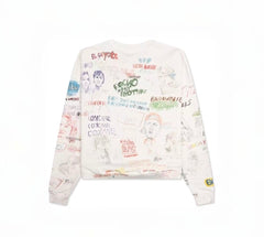 Play Hollywood Full‑Print Sketch Crewneck Sweatshirt