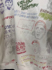 Play Hollywood Full‑Print Sketch Crewneck Sweatshirt