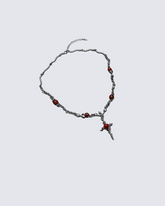 Red Rose Pendant Necklace