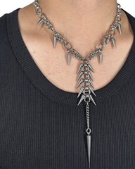 New Punk Spike Tassel Necklace