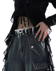 New Lava Relief Leather Belt