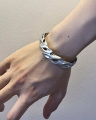 Hip-Hop Hollow Alloy Cuff Bracelet