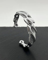 Hip-Hop Hollow Alloy Cuff Bracelet