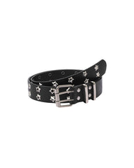 Star Cutout Double-Prong Buckle Belt
