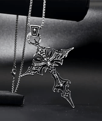 Punk Gothic Cross Pendant Necklace