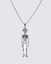 Skull Skeleton Metal Necklace