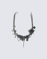 Pentagram Cosmic Star Punk Choker Necklace