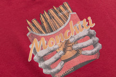 Notch Neck Skeleton French Fries Graphic Cropped Tank