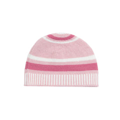 Fuzzy Stripe Knit Sweater Beanie Matching Set