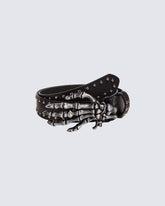 New Skeleton Hand Studded Belt