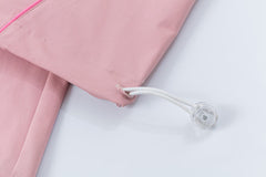 Contrast Stitch Drawstring Wide Leg Pants