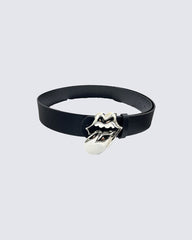 Gothic Lips PU and Alloy Belt