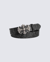 Denim-Style Printed Heavy Belt