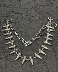 Dark Punk Metal Bullet Pants Chain & Necklace