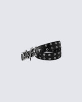Retro Star Stud PU Leather Belt