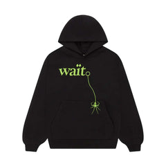 Sp5der Wait Hoodie Black