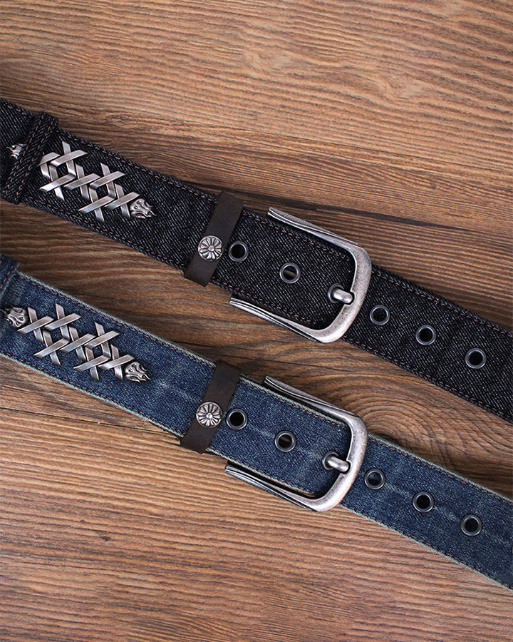 Punk Rock Studded Versatile Leather Belt