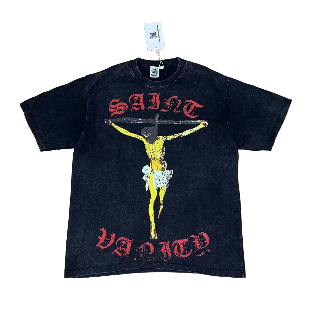 Saint Vanity Crucified Tee Washed Brown
