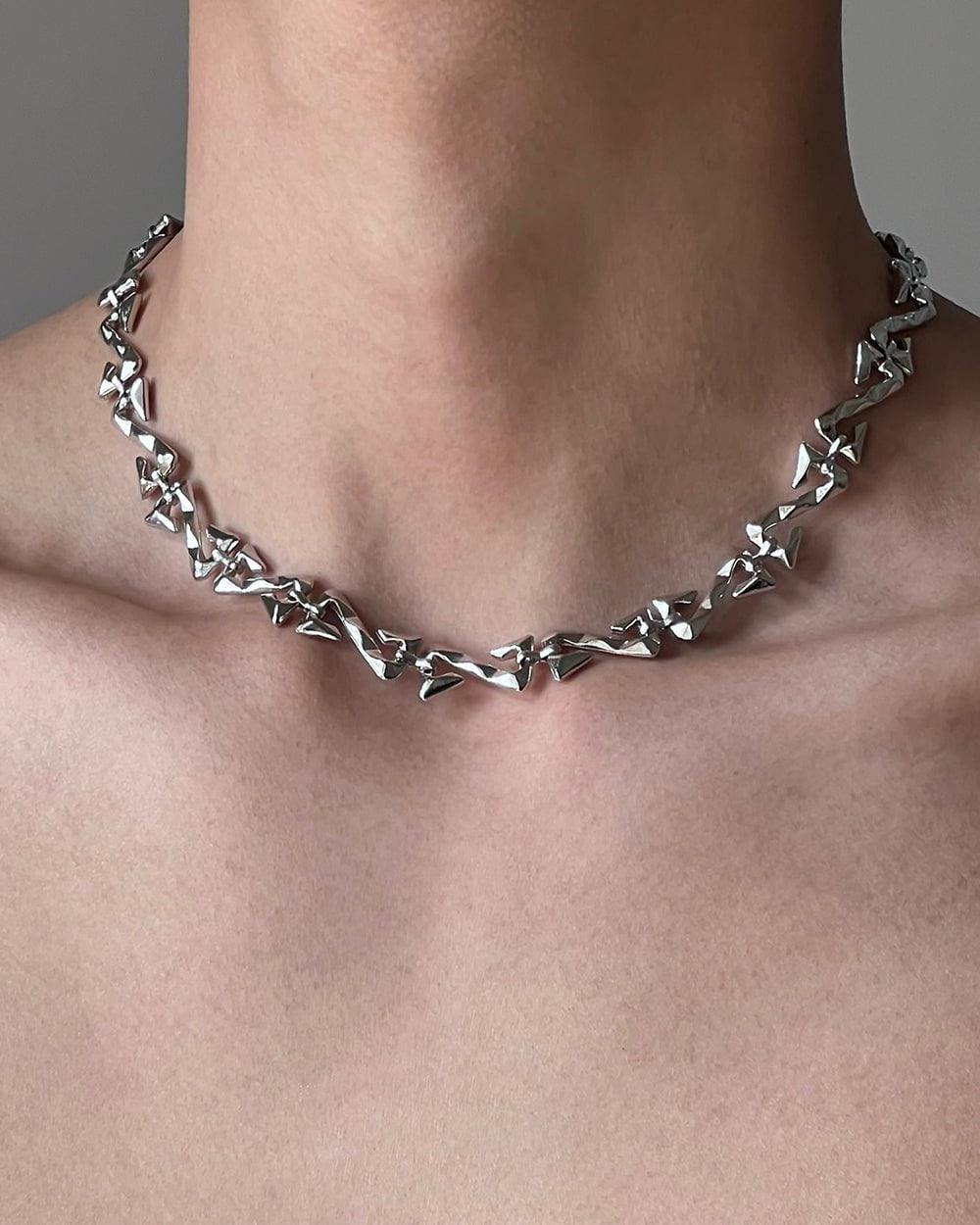 Unregular Twisted Hip-Hop Braided Necklace